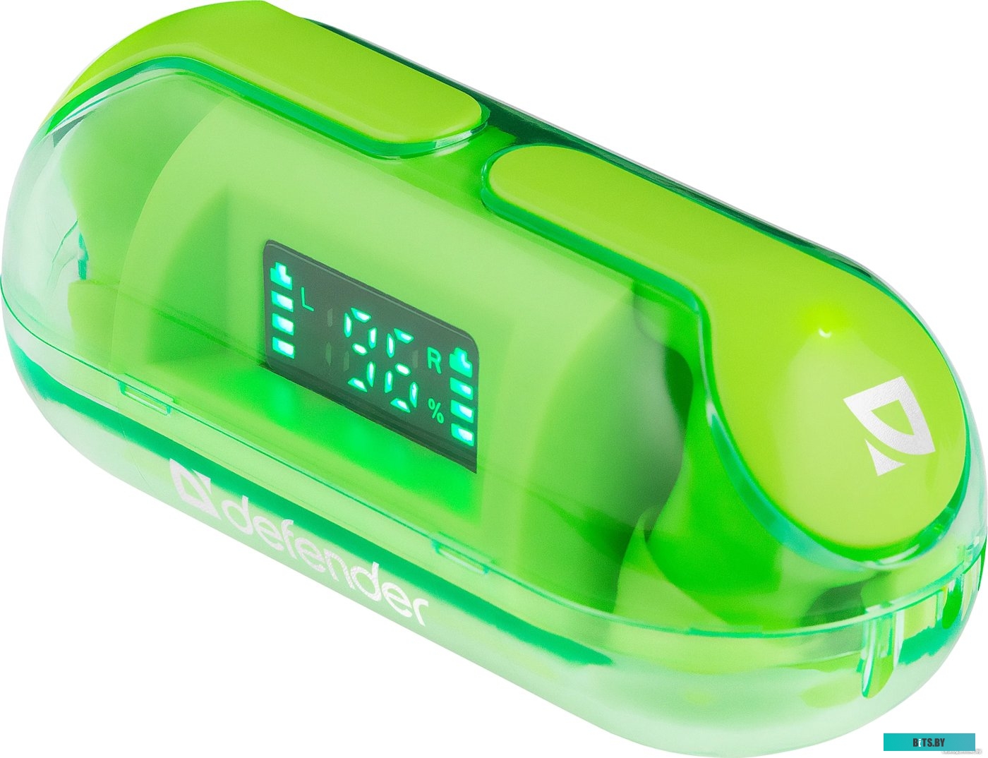 Наушники Defender Twins 916, Bluetooth, зеленый [63917]
