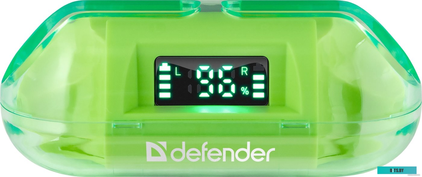 Наушники Defender Twins 916, Bluetooth, зеленый [63917]