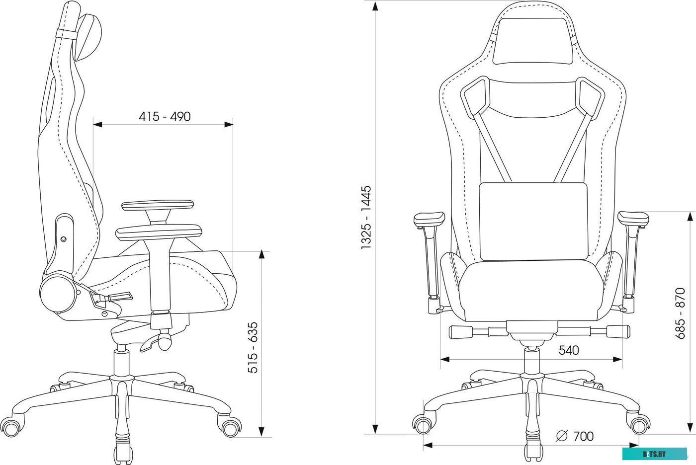 Офисное кресло (Стул) Бюрократ Titan (черный/красный) <KNIGHT TITAN BR>