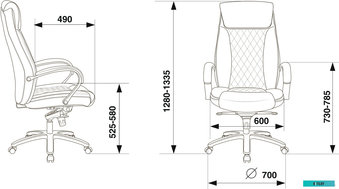 Офисное кресло (Стул) Бюрократ T-9924SL (черный) <T-9924SL/BLACK>