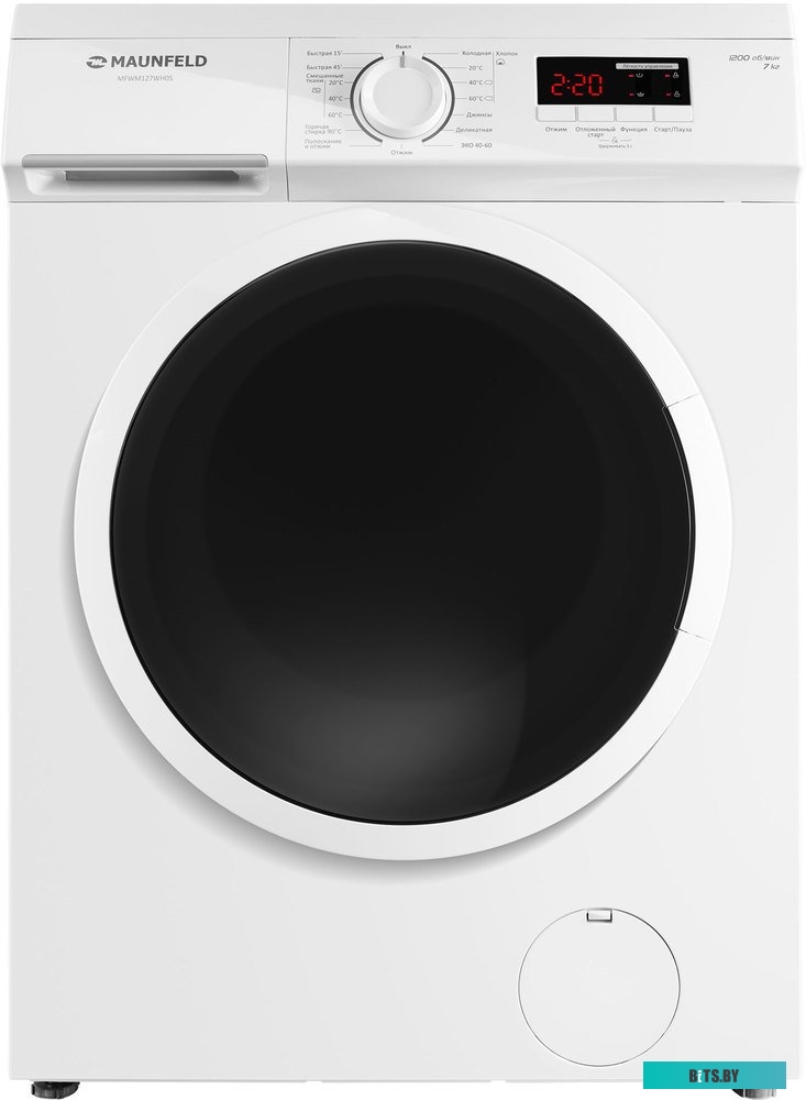 КА-00016662 Стиральная машина MAUNFELD MFWM127WH05, с фронтальной загрузкой, 7кг, 1200об/мин