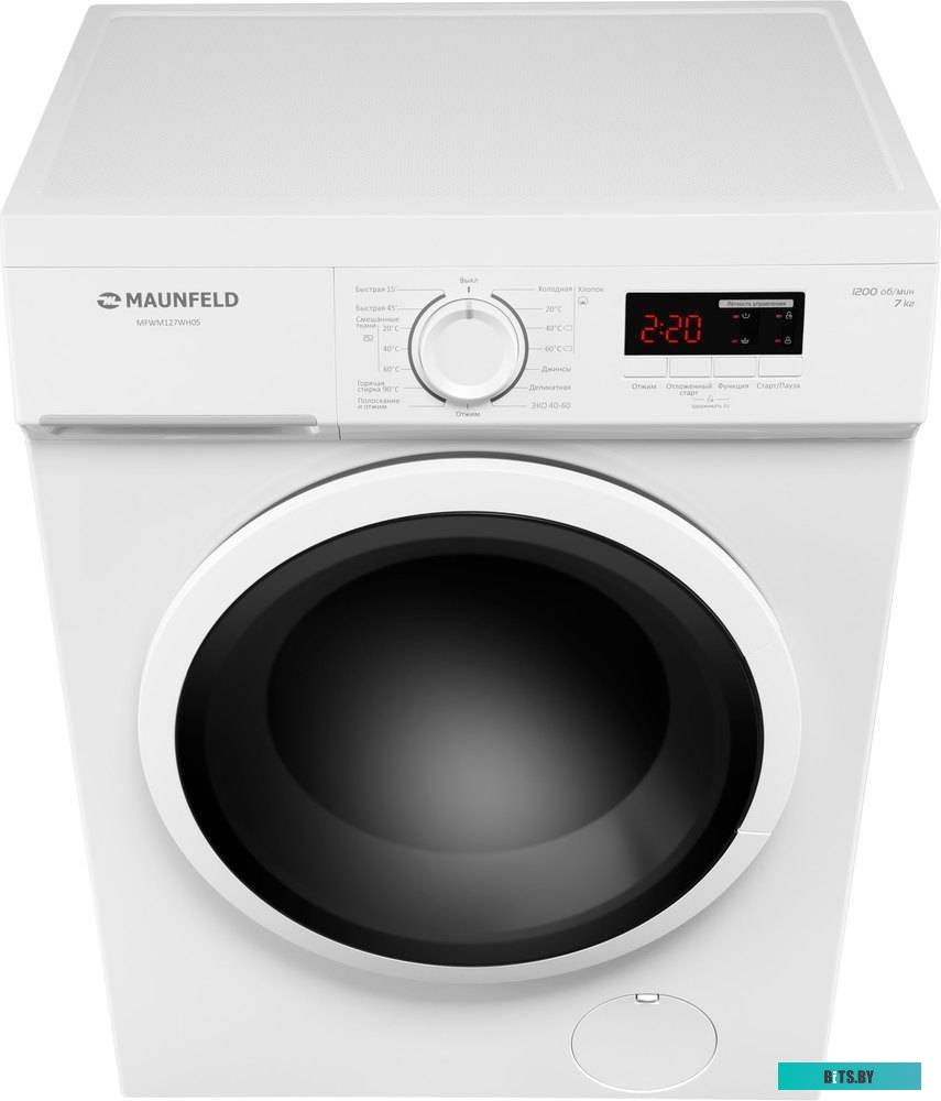 КА-00016662 Стиральная машина MAUNFELD MFWM127WH05, с фронтальной загрузкой, 7кг, 1200об/мин