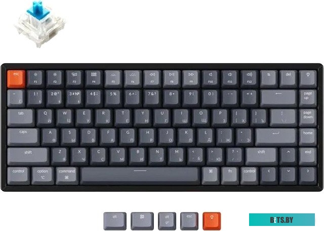 Клавиатура Keychron K2 Wireless V2 RGB K2-C2H-RU (Gateron G Pro Blue)