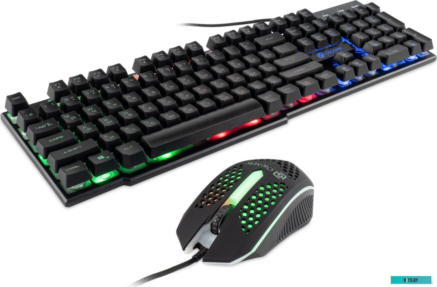 Комплект (клавиатура+мышь) Oklick 400GMK (черный)