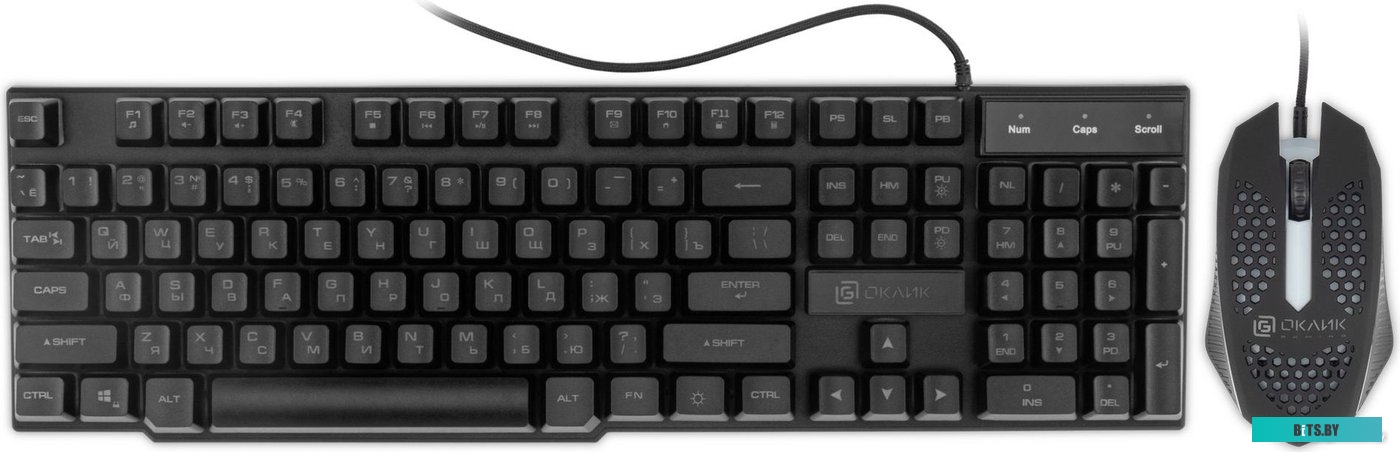 Комплект (клавиатура+мышь) Oklick 400GMK (черный)