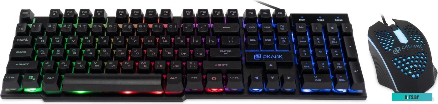 Комплект (клавиатура+мышь) Oklick 400GMK (черный)