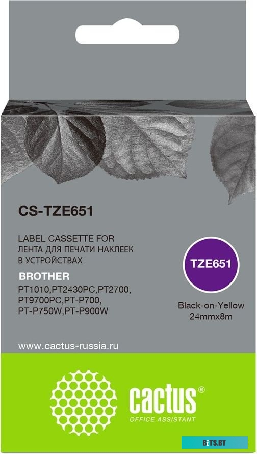 Картридж ленточный Cactus TZe-651 CS-TZE651.