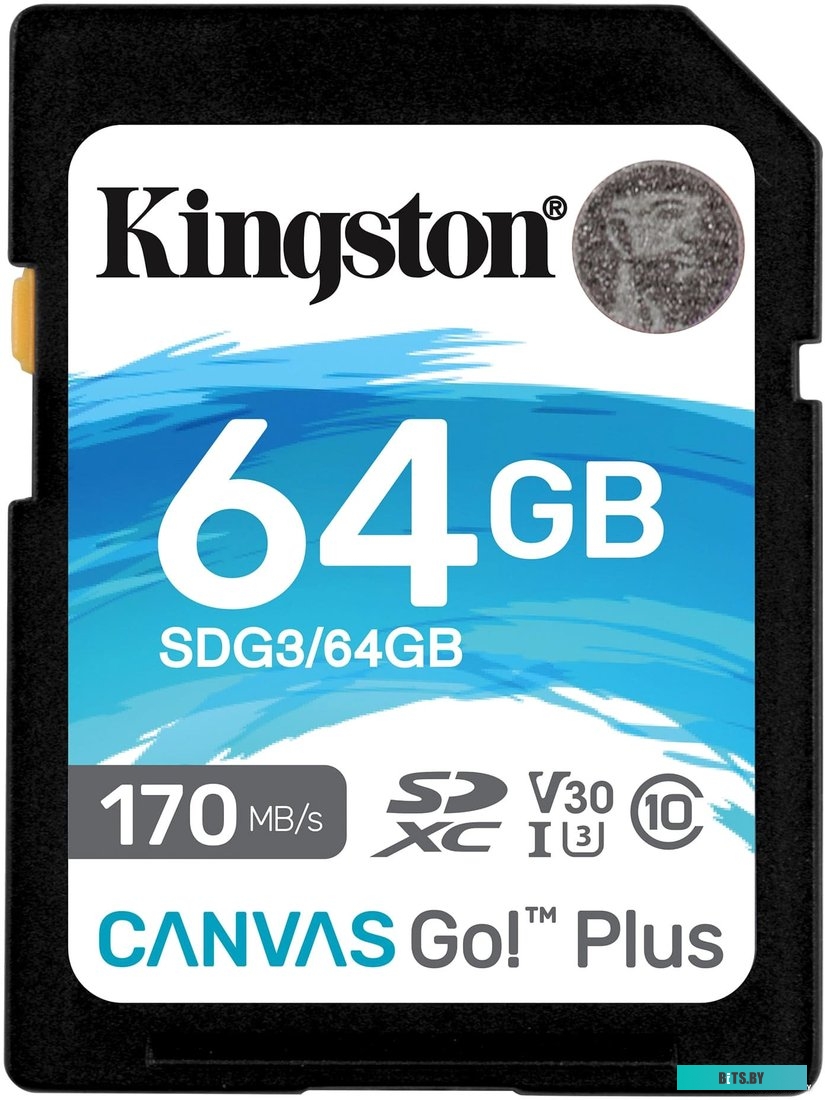 Карта памяти Kingston Canvas Go! Plus SDXC 64GB <SDG3/64GB>