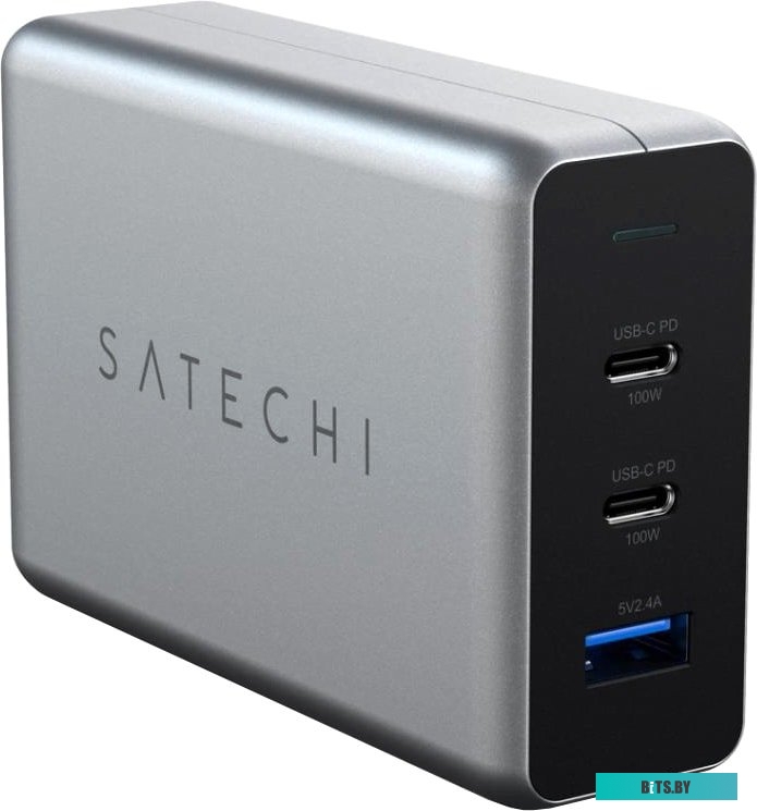 Сетевое зарядное Satechi 100W Type-C PD Compact GAN Charger (европейская вилка) <ST-TC100GM-EU>