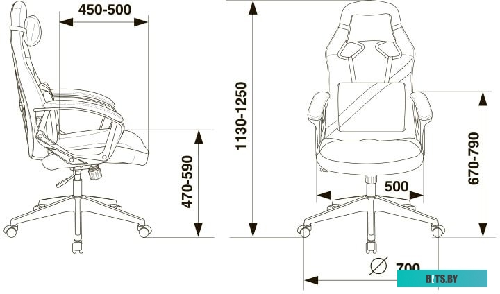 Кресло Zombie Driver (черный/голубой) <ZOMBIE DRIVER LB>