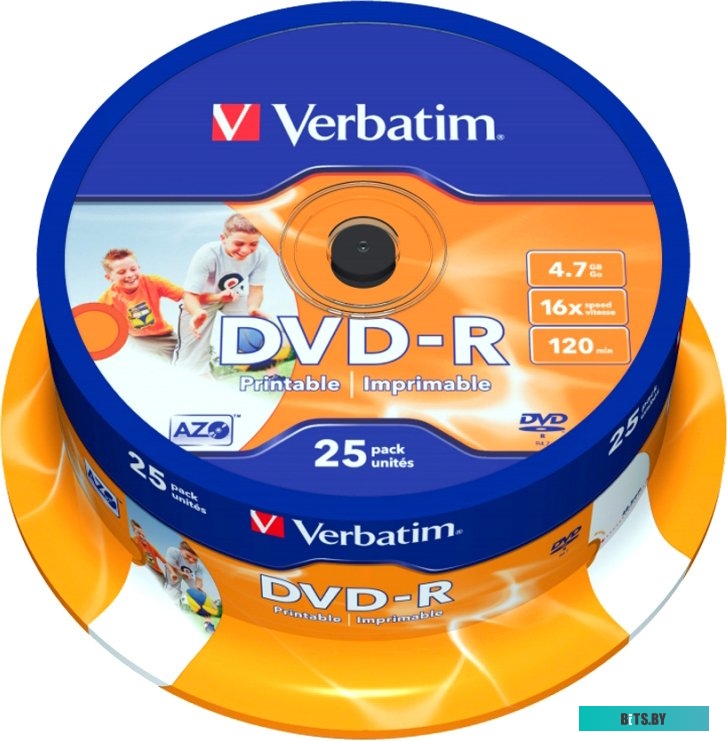 DVD-R диск Verbatim 4.7Gb 16x 43538 (25 шт.)