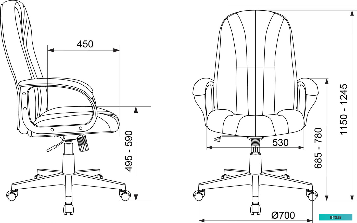 Кресло Бюрократ T-898AXSN темно-серый, 38-417 (T-898/417-DGREY)