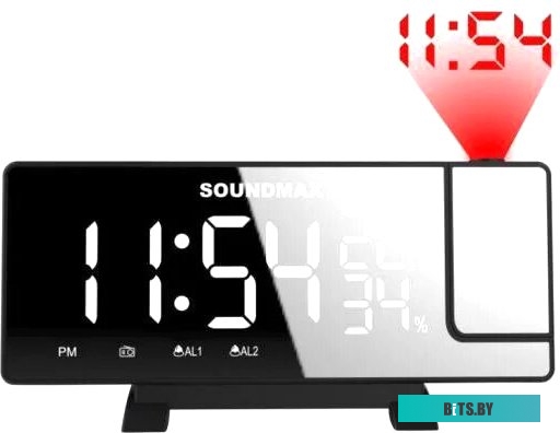 SM-1523U Радиочасы Soundmax SM-1523U (черный) Вид часов  12/24 / Кварцевый стабилизатор / Тип дисплея светодиодный / Высота символов 1.5" (3.8 см) / Р