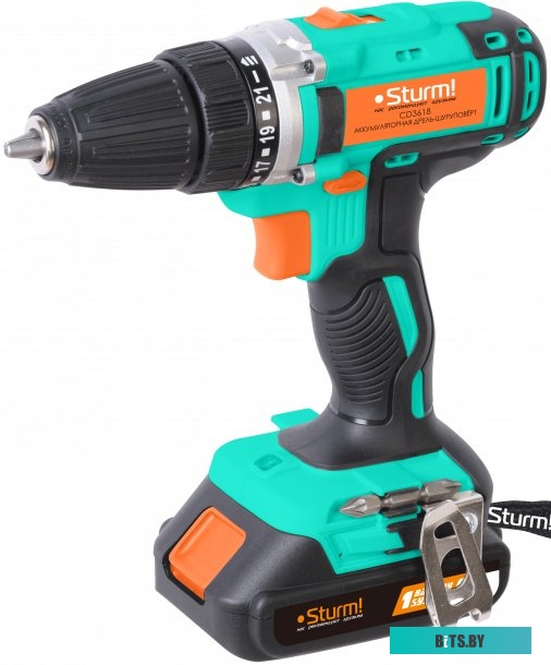 Дрель-шуруповерт Sturm CD3618 (с 2-мя АКБ, кейс)