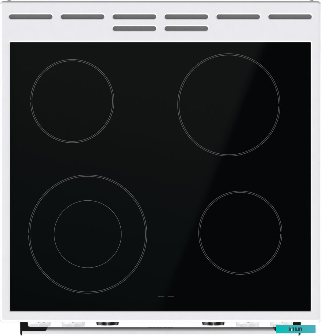 GECS6C70WC Электрическая плита Gorenje GECS6C70WC,  стеклокерамика,  без крышки,  белый/черный