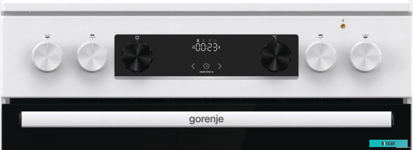 GECS6C70WC Электрическая плита Gorenje GECS6C70WC,  стеклокерамика,  без крышки,  белый/черный