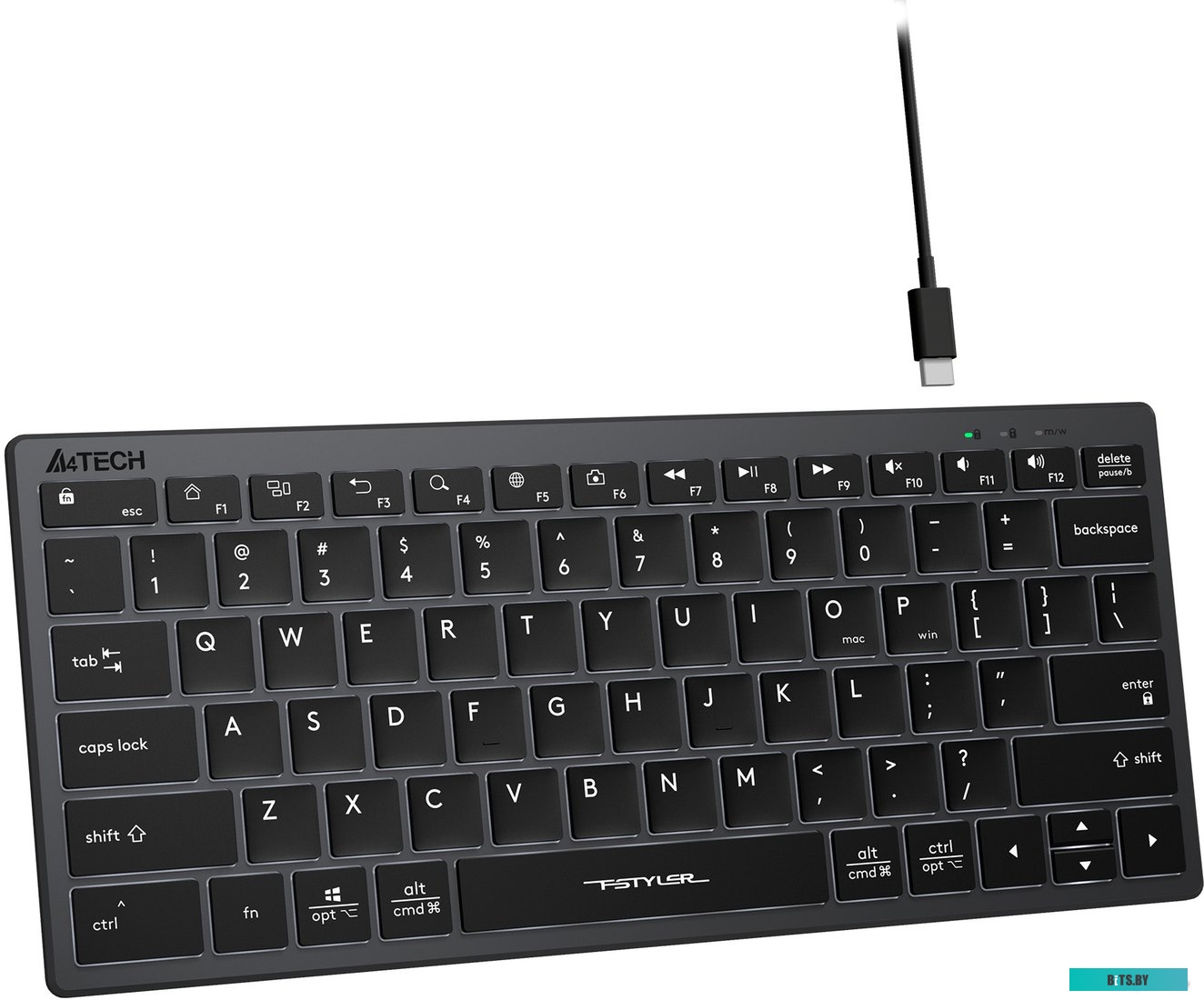 Клавиатура A4Tech Fstyler FX61 (серый/черный)