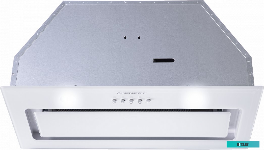 TRAPEZE 601GG WHITE Кухонная вытяжка MAUNFELD/ Кухонная вытяжка MAUNFELD TRAPEZE 601GG, полновстраиваемая, 3 скорости, 1150 м3/ч, механическое управле