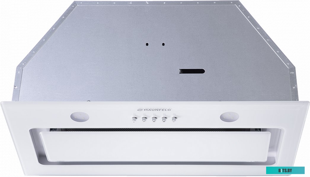 TRAPEZE 601GG WHITE Кухонная вытяжка MAUNFELD/ Кухонная вытяжка MAUNFELD TRAPEZE 601GG, полновстраиваемая, 3 скорости, 1150 м3/ч, механическое управле
