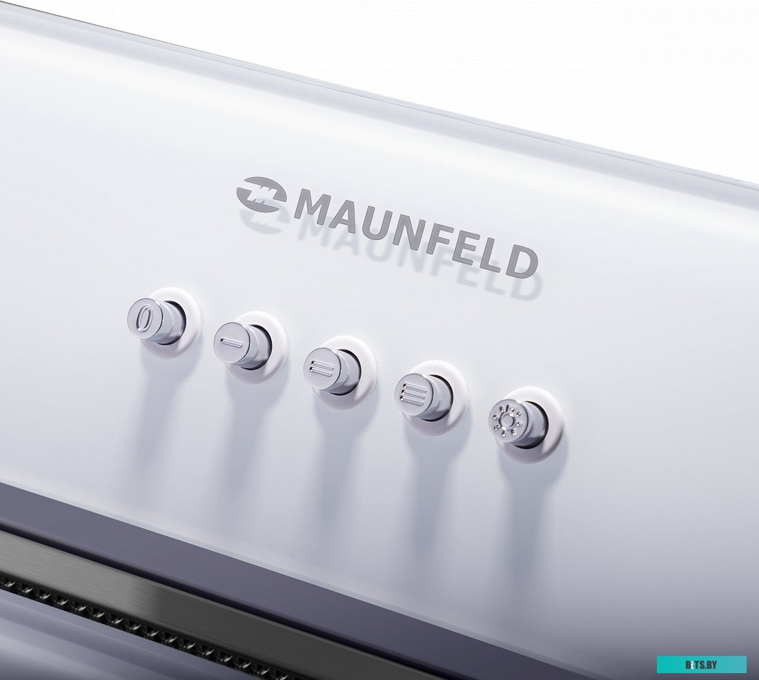 TRAPEZE 601GG WHITE Кухонная вытяжка MAUNFELD/ Кухонная вытяжка MAUNFELD TRAPEZE 601GG, полновстраиваемая, 3 скорости, 1150 м3/ч, механическое управле
