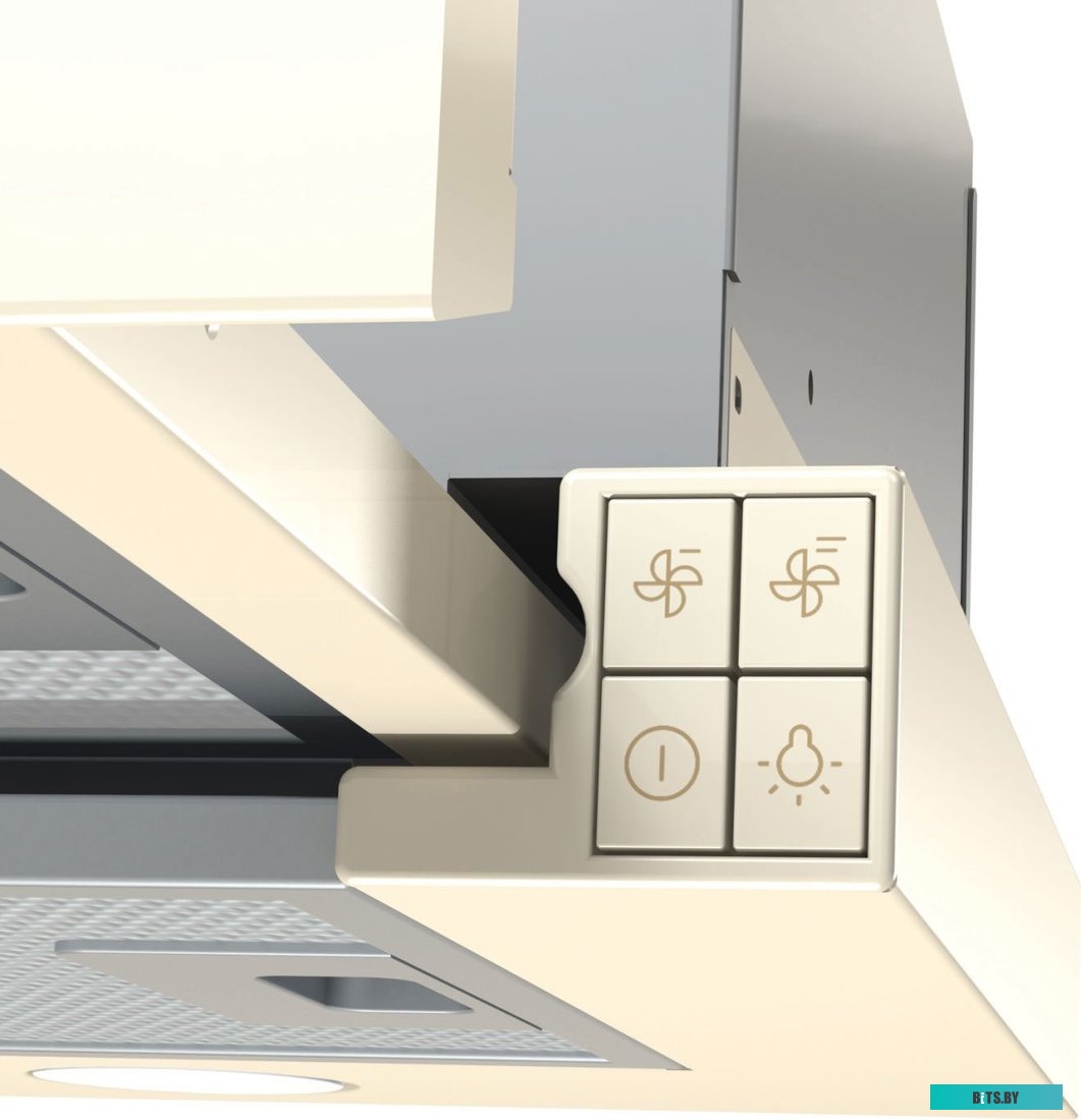 BHP62CLI Встраиваемые вытяжки GORENJE/ BHP62CLI, Встраиваемая телескопическая вытяжка, Цвет вытяжки/короба: Слоновая кость, Отвод 435 м3/ч, механическ