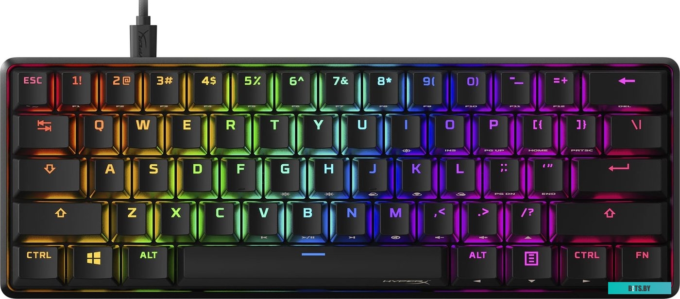 4P5N4AA#ABA Клавиатура игровая/ HyperX AlloyOrigins 60 (HKBO1S-RB-US/G) (RUS))