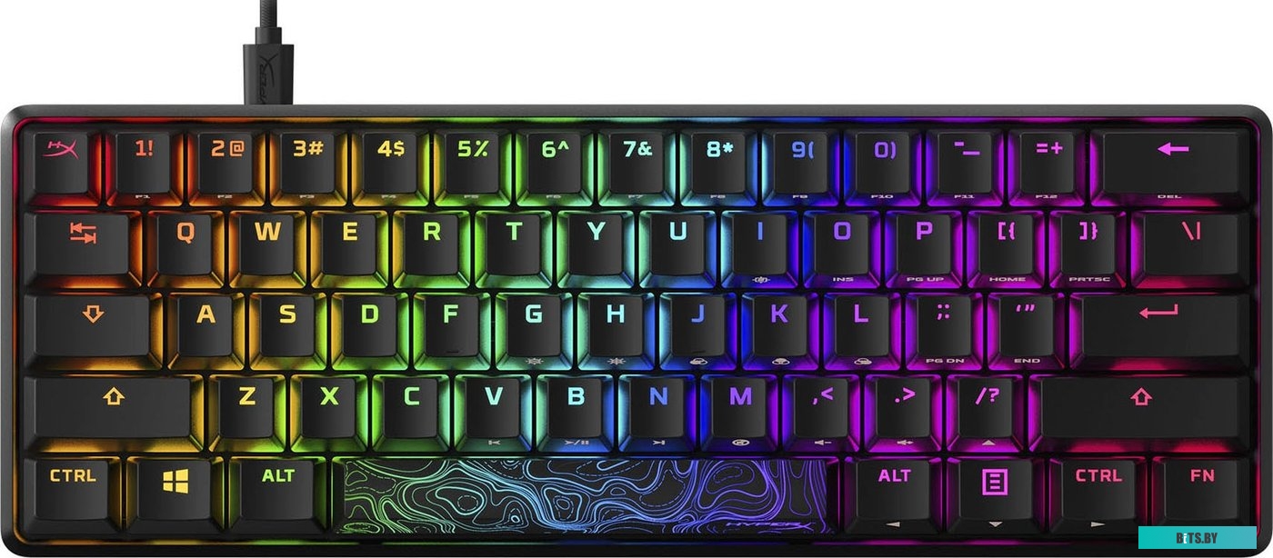 4P5N4AA#ABA Клавиатура игровая/ HyperX AlloyOrigins 60 (HKBO1S-RB-US/G) (RUS))
