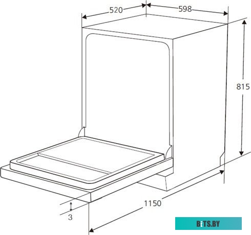GSM 6072 Встраиваемая посудомоечная машина Kuppersberg/ Полноразмерная, Посудомоечная машина полностью встраиваемая, количество корзин: 2, ширина 60 с