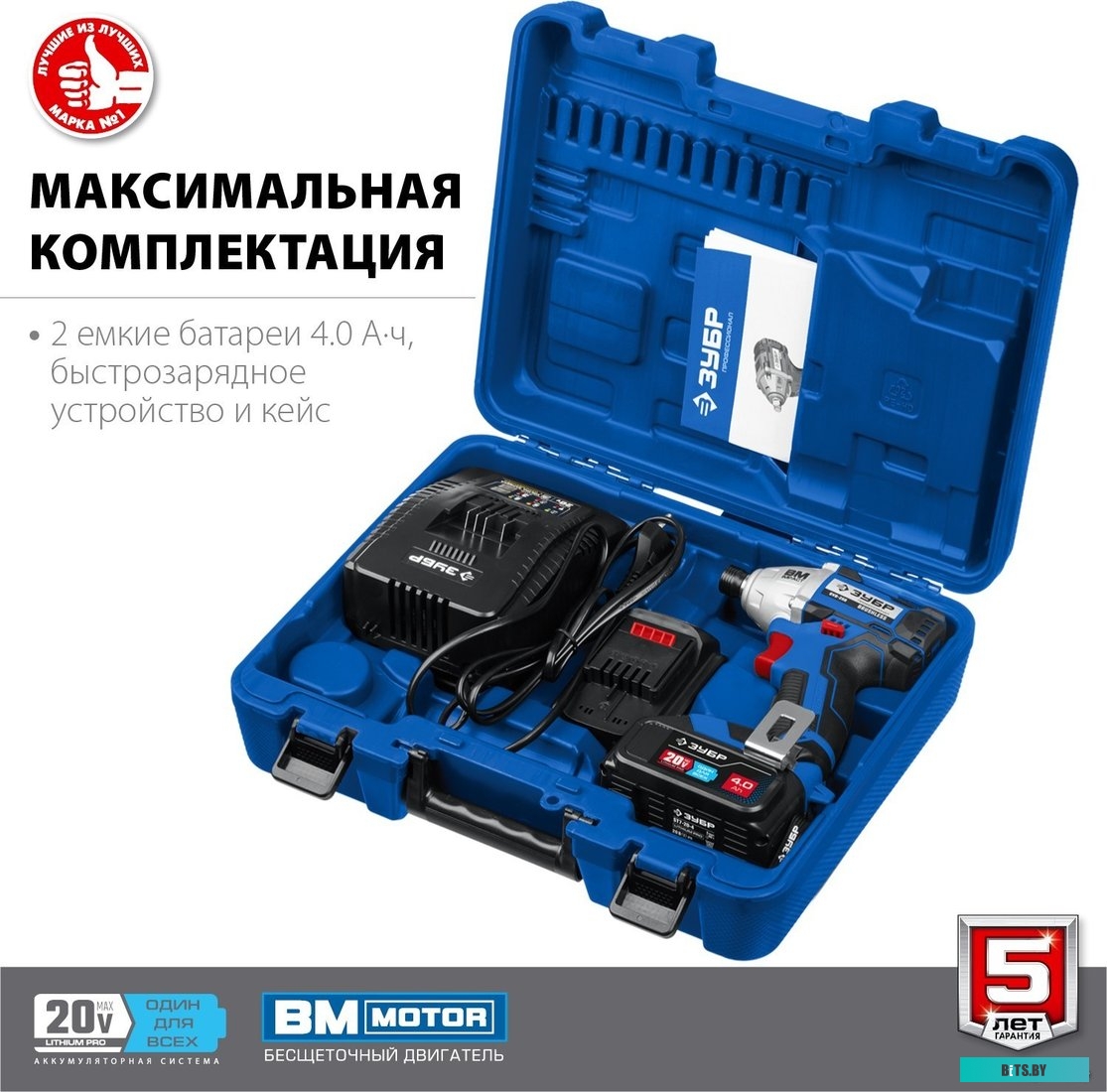 Зубр Профессионал GVB-250-42 (с 2-мя АКБ 4 Ач, кейс)