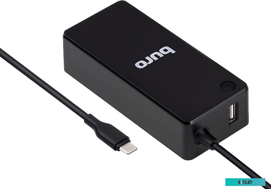 BUM-С-065 Блок питания Buro BUM-С-065 автоматический 65W 5V-20V 3A 1xUSB 2.4A от бытовой электросети LED индикатор