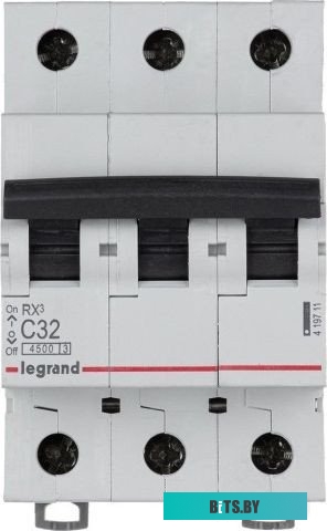 Автоматический выключатель Legrand RX3 3П 32А 4,5кА C 419711