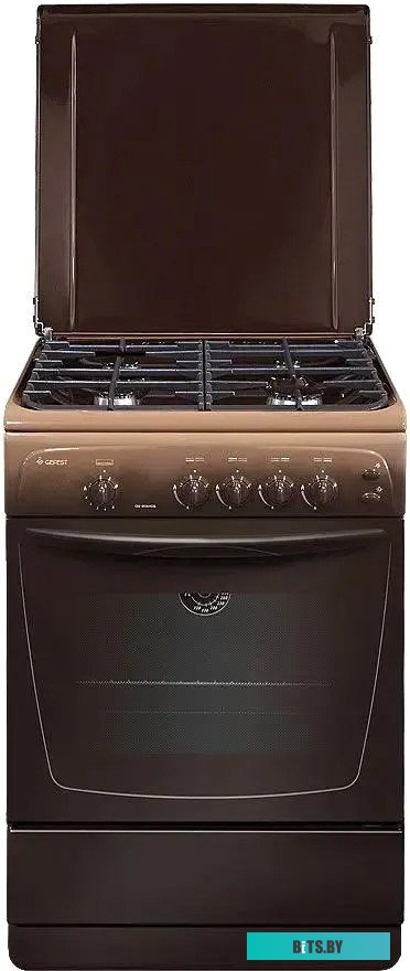 CG 60MC6 K83 Газовая плита GEFEST CG 60MC6 K83,  газовая духовка,  металлическая крышка,  чугун, коричневый