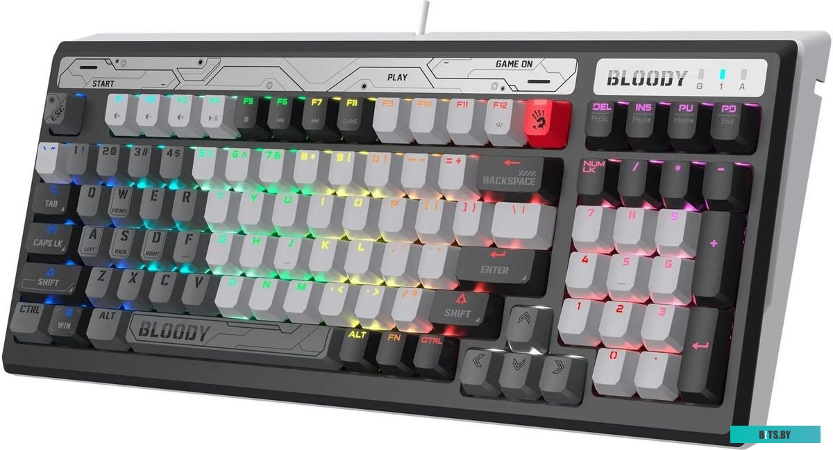 Клавиатура A4Tech Bloody B950 (черный/серый, Light Strike Libra Brown)