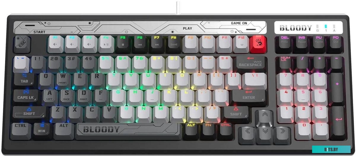Клавиатура A4Tech Bloody B950 (черный/серый, Light Strike Libra Brown)