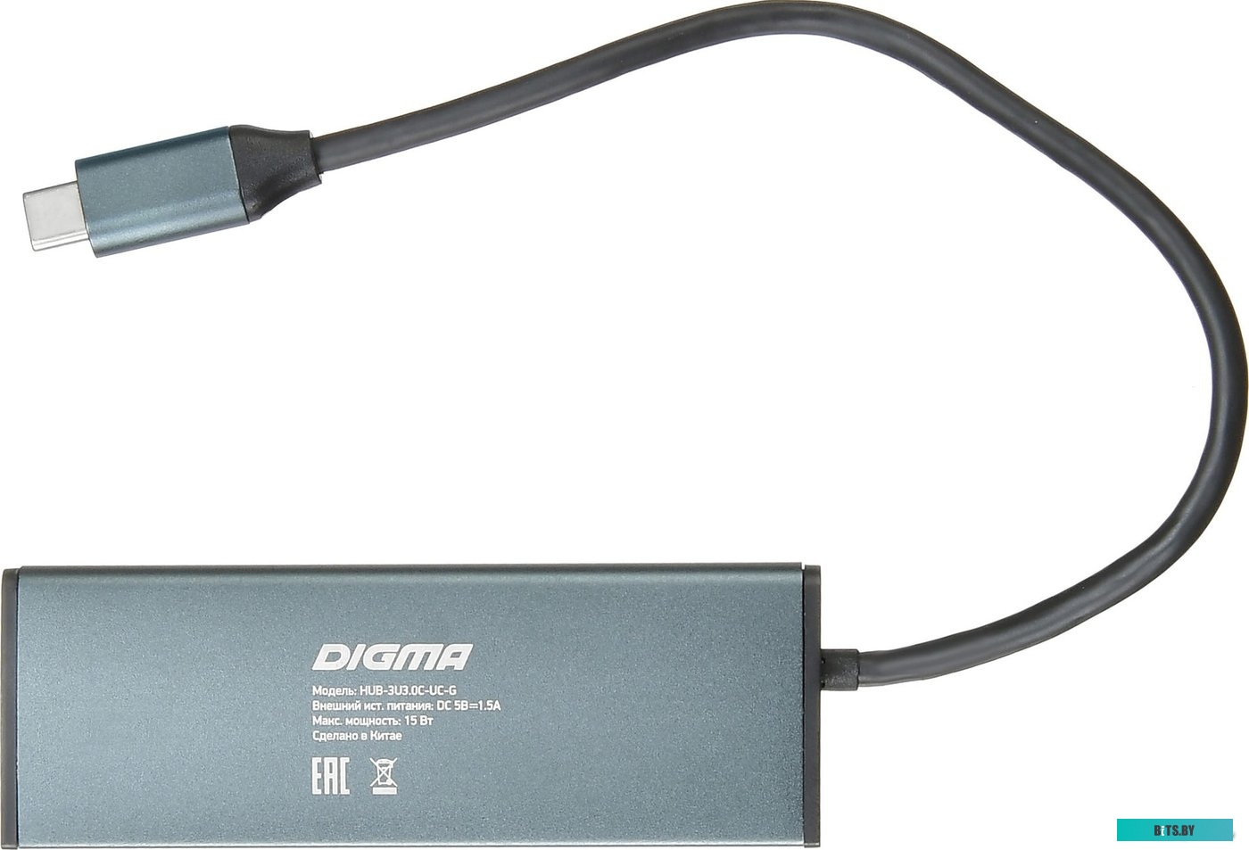 USB-хаб Digma HUB-3U3.0С-UC-G