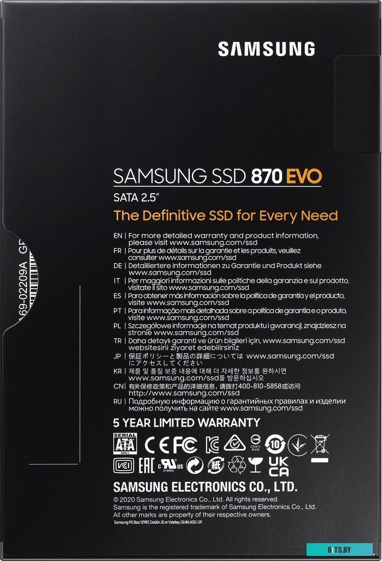 SSD Накопитель Samsung 870 Evo 1TB MZ-77E1T0BW