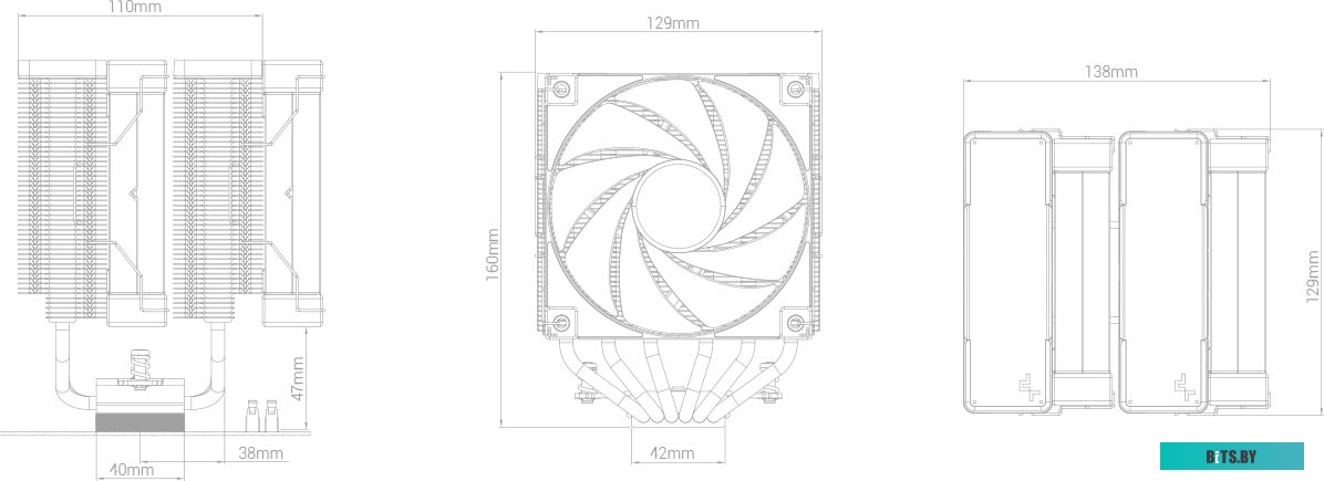 Кулер для процессора DeepCool AK620 R-AK620-BKNNMT-G