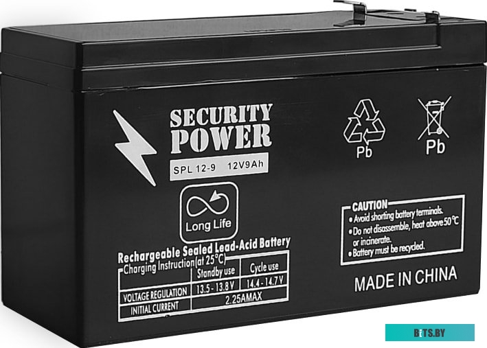 Аккумулятор для ИБП Security power SPL 12-9 F2 (12В/9 А·ч) <8757>