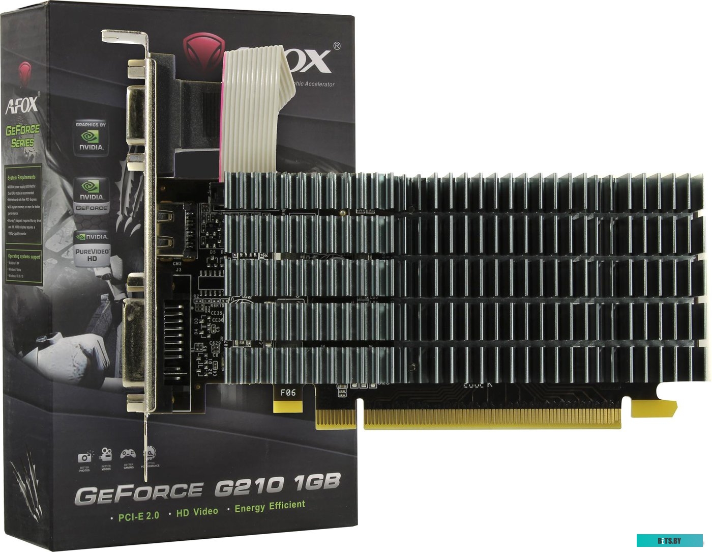 Видеокарта AFOX GeForce GT210 1GB DDR2 AF210-1024D2LG2