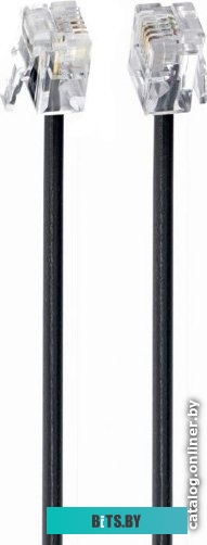 Кабель Cablexpert TC6P4C-2M-BK RJ-11 - RJ-11 (2 м, черный)