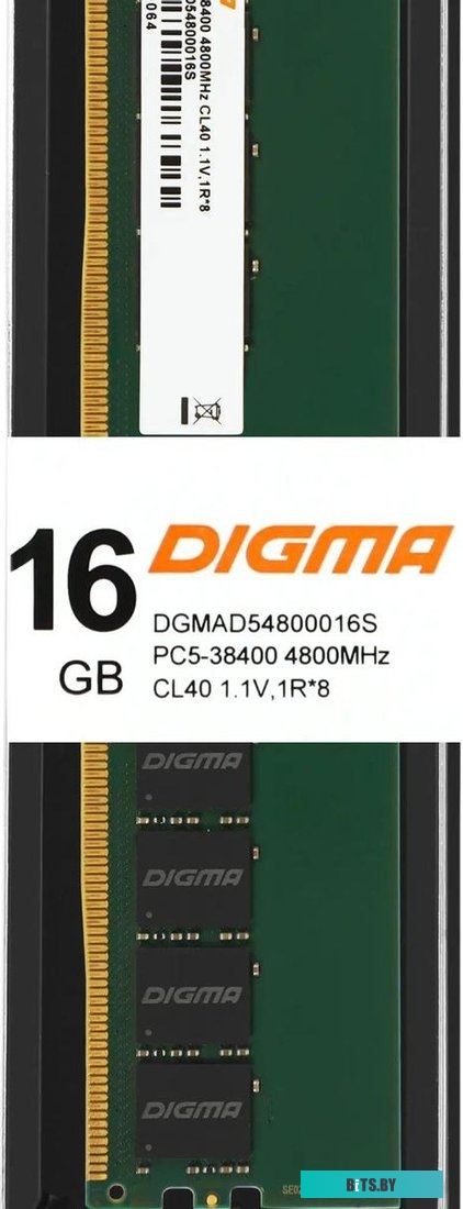 Оперативная память Digma DDR5 16Gb 4800MHz PC5-38400 DGMAD54800016S