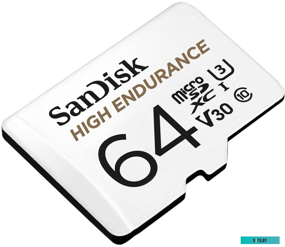 Карта памяти SanDisk High Endurance microSDXC SDSQQNR-064G-GN6IA 64GB (с адаптером)