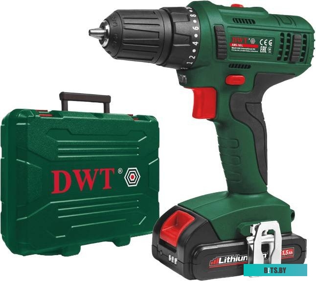 Дрель-шуруповерт DWT ABS-18 L-2 BMC (с 2-мя АКБ, кейс)