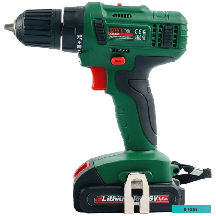 Дрель-шуруповерт DWT ABS-18 L-2 BMC (с 2-мя АКБ, кейс)
