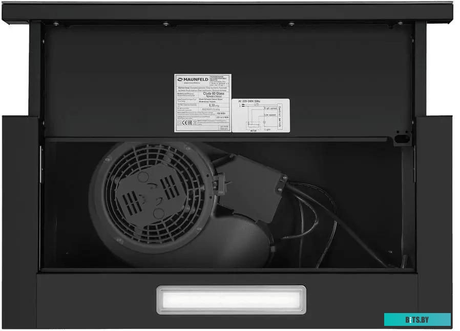 КА-00022041 Встраиваемая вытяжка MAUNFELD Clyde 50, управление кулисные переключатели, черный [ка-00022041]
