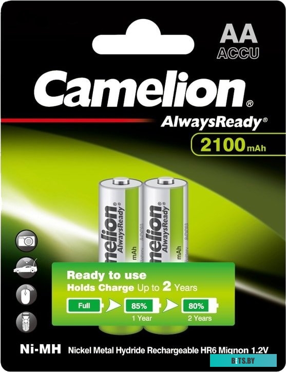 Батарейки Camelion AlwaysReady AA 2100mAh 2 шт NH-AA2100ARBP2