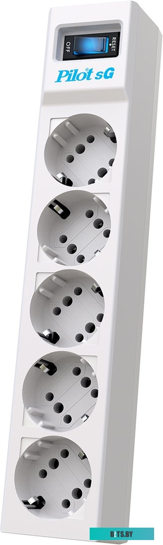 Pilot sG-Max 5M Сетевой фильтр Pilot SG 5 розеток (GP с заземлением), 15А/3.3кВа, автомат, 5 м, графит/ Surge protector Pilot sG-Max 5 outlets (GP), 1