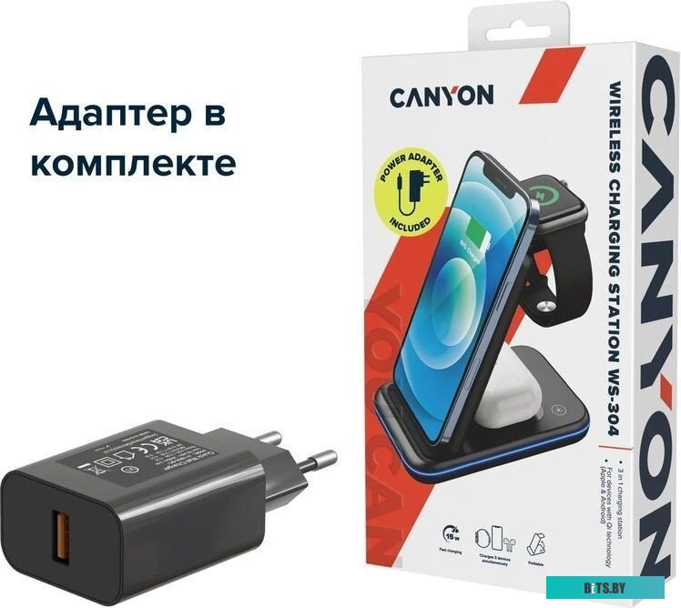 Беспроводное зарядное устройство CANYON WS-304 (CNS-WCS304B)