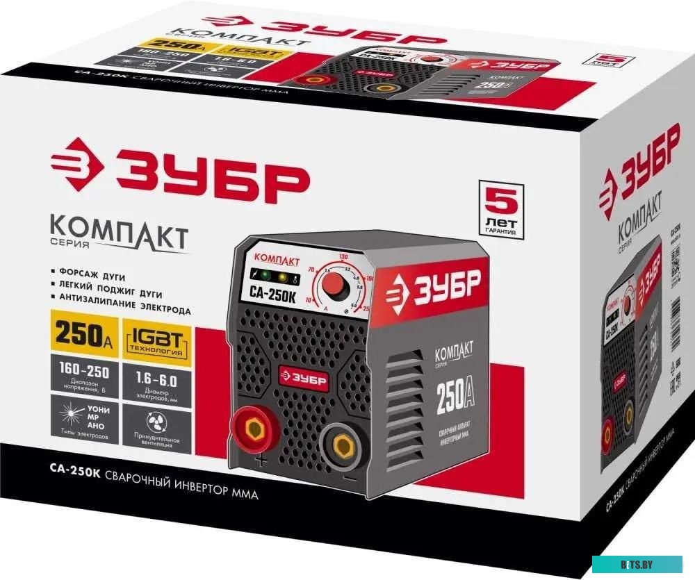 СА-250К Сварочный аппарат Зубр СА-250К,  инвертор