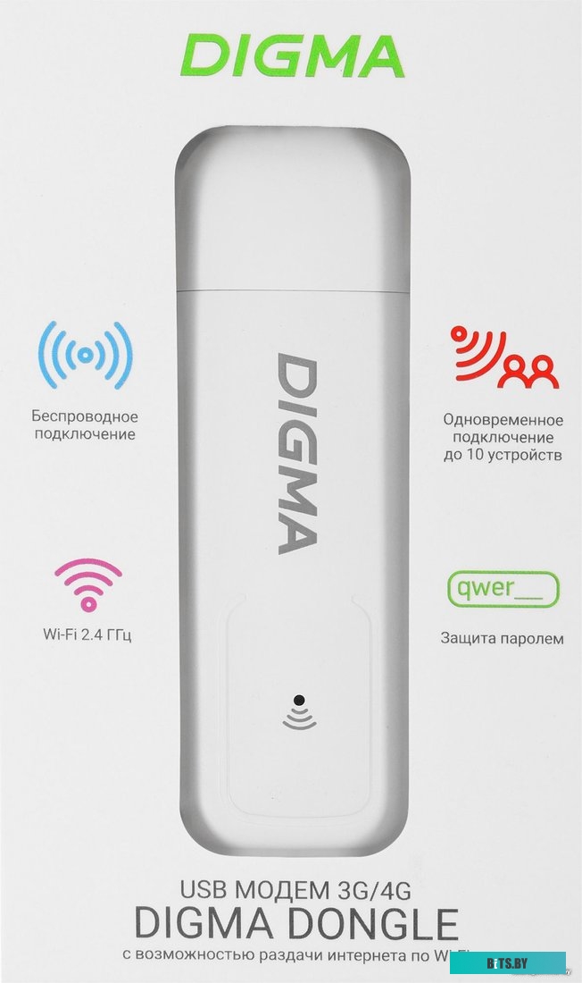 4G модем Digma WiFi DW1960 3G/4G (белый)